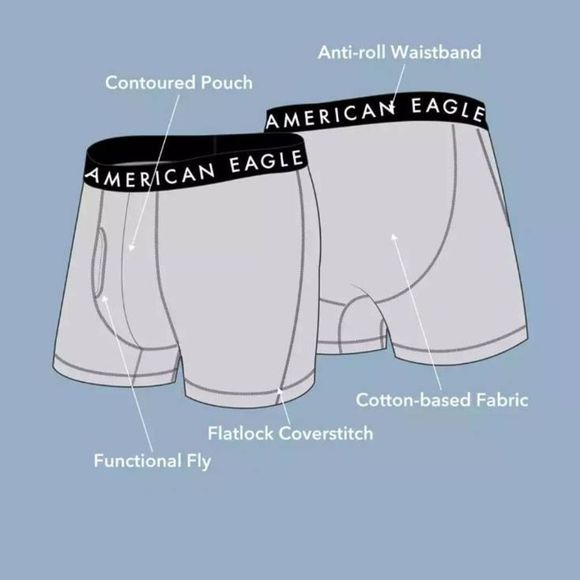 American Eagle Outfitters Shadow Eagle Classic Boxer Briefs Medium - Picture 4 of 4